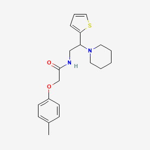 molecular formula C20H26N2O2S B11329250 2-(4-methylphenoxy)-N-[2-(piperidin-1-yl)-2-(thiophen-2-yl)ethyl]acetamide 