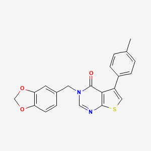 3-(1,3-benzodioxol-5-ylmethyl)-5-(4-methylphenyl)thieno[2,3-d]pyrimidin-4(3H)-one