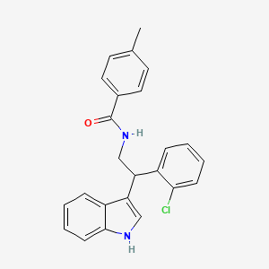 N-[2-(2-chlorophenyl)-2-(1H-indol-3-yl)ethyl]-4-methylbenzamide