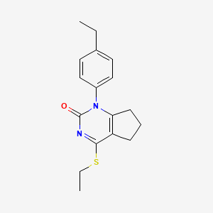 1-(4-ethylphenyl)-4-(ethylsulfanyl)-1,5,6,7-tetrahydro-2H-cyclopenta[d]pyrimidin-2-one