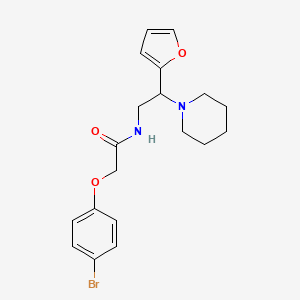 2-(4-bromophenoxy)-N-[2-(furan-2-yl)-2-(piperidin-1-yl)ethyl]acetamide