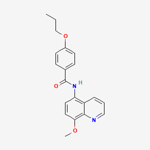 molecular formula C20H20N2O3 B11329294 N-(8-methoxyquinolin-5-yl)-4-propoxybenzamide 