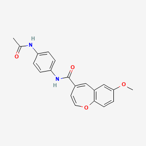 N-[4-(acetylamino)phenyl]-7-methoxy-1-benzoxepine-4-carboxamide