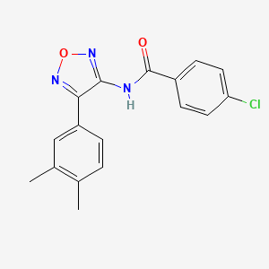 4-chloro-N-[4-(3,4-dimethylphenyl)-1,2,5-oxadiazol-3-yl]benzamide