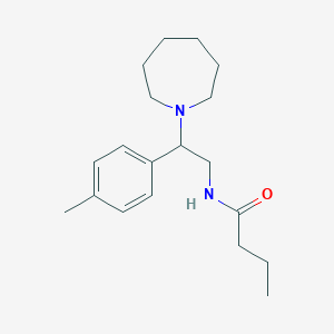 molecular formula C19H30N2O B11329323 N-[2-(azepan-1-yl)-2-(4-methylphenyl)ethyl]butanamide 