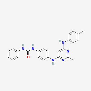 1-(4-((2-Methyl-6-(p-tolylamino)pyrimidin-4-yl)amino)phenyl)-3-phenylurea