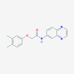 molecular formula C18H17N3O2 B11329346 2-(3,4-dimethylphenoxy)-N-(quinoxalin-6-yl)acetamide 