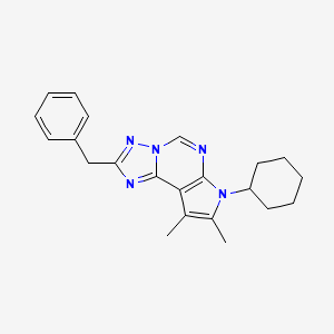 2-benzyl-7-cyclohexyl-8,9-dimethyl-7H-pyrrolo[3,2-e][1,2,4]triazolo[1,5-c]pyrimidine