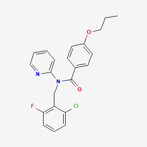 N-(2-chloro-6-fluorobenzyl)-4-propoxy-N-(pyridin-2-yl)benzamide