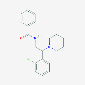 molecular formula C20H23ClN2O B11329385 N-[2-(2-chlorophenyl)-2-(piperidin-1-yl)ethyl]benzamide 