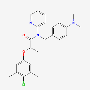 molecular formula C25H28ClN3O2 B11329401 2-(4-chloro-3,5-dimethylphenoxy)-N-[4-(dimethylamino)benzyl]-N-(pyridin-2-yl)propanamide 