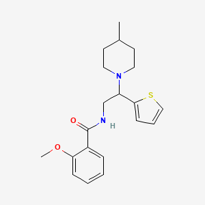 2-methoxy-N-[2-(4-methylpiperidin-1-yl)-2-(thiophen-2-yl)ethyl]benzamide