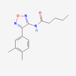 N-[4-(3,4-dimethylphenyl)-1,2,5-oxadiazol-3-yl]pentanamide