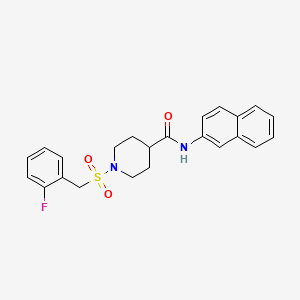 1-[(2-fluorobenzyl)sulfonyl]-N-(naphthalen-2-yl)piperidine-4-carboxamide