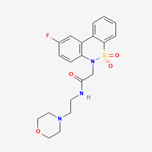 2-(9-Fluoro-5,5-dioxido-6H-dibenzo[C,E][1,2]thiazin-6-YL)-N-[2-(4-morpholinyl)ethyl]acetamide