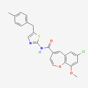 7-chloro-9-methoxy-N-[5-(4-methylbenzyl)-1,3-thiazol-2-yl]-1-benzoxepine-4-carboxamide