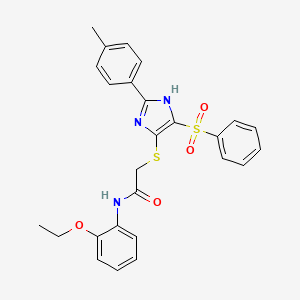 N-(2-ethoxyphenyl)-2-{[2-(4-methylphenyl)-4-(phenylsulfonyl)-1H-imidazol-5-yl]sulfanyl}acetamide