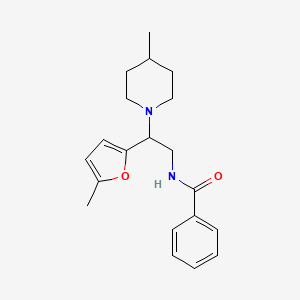 N-[2-(5-methylfuran-2-yl)-2-(4-methylpiperidin-1-yl)ethyl]benzamide