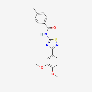 N-[3-(4-ethoxy-3-methoxyphenyl)-1,2,4-thiadiazol-5-yl]-4-methylbenzamide