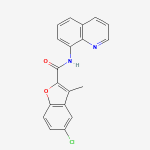 5-chloro-3-methyl-N-(quinolin-8-yl)-1-benzofuran-2-carboxamide