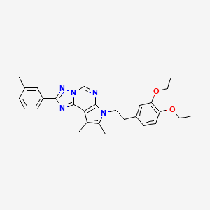 4-{2-[8,9-Dimethyl-2-(3-methylphenyl)-7H-pyrrolo[3,2-E][1,2,4]triazolo[1,5-C]pyrimidin-7-YL]ethyl}-2-ethoxyphenyl ethyl ether