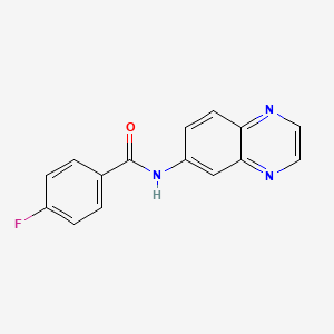 4-fluoro-N-(quinoxalin-6-yl)benzamide