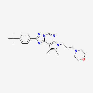 4-(3-{2-[4-(Tert-butyl)phenyl]-8,9-dimethyl-7H-pyrrolo[3,2-E][1,2,4]triazolo[1,5-C]pyrimidin-7-YL}propyl)morpholine