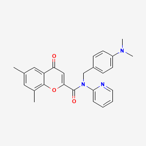 N-[4-(dimethylamino)benzyl]-6,8-dimethyl-4-oxo-N-(pyridin-2-yl)-4H-chromene-2-carboxamide