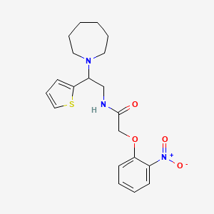 N-[2-(azepan-1-yl)-2-(thiophen-2-yl)ethyl]-2-(2-nitrophenoxy)acetamide