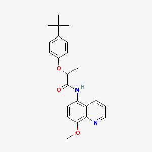 2-(4-tert-butylphenoxy)-N-(8-methoxyquinolin-5-yl)propanamide