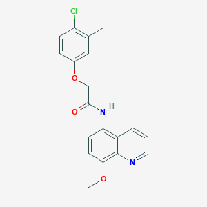 2-(4-chloro-3-methylphenoxy)-N-(8-methoxyquinolin-5-yl)acetamide