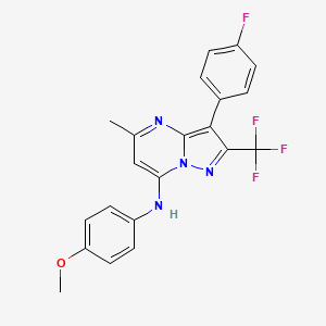 3-(4-fluorophenyl)-N-(4-methoxyphenyl)-5-methyl-2-(trifluoromethyl)pyrazolo[1,5-a]pyrimidin-7-amine