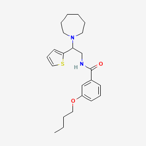 molecular formula C23H32N2O2S B11329633 N-[2-(azepan-1-yl)-2-(thiophen-2-yl)ethyl]-3-butoxybenzamide 