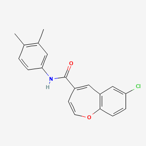 7-chloro-N-(3,4-dimethylphenyl)-1-benzoxepine-4-carboxamide