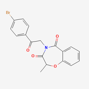 4-[2-(4-bromophenyl)-2-oxoethyl]-2-methyl-1,4-benzoxazepine-3,5(2H,4H)-dione