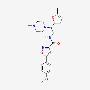 5-(4-methoxyphenyl)-N-[2-(5-methylfuran-2-yl)-2-(4-methylpiperazin-1-yl)ethyl]-1,2-oxazole-3-carboxamide