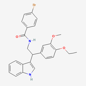 4-bromo-N-[2-(4-ethoxy-3-methoxyphenyl)-2-(1H-indol-3-yl)ethyl]benzamide