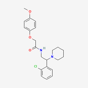 N-[2-(2-chlorophenyl)-2-(piperidin-1-yl)ethyl]-2-(4-methoxyphenoxy)acetamide