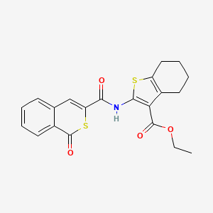 ethyl 2-{[(1-oxo-1H-isothiochromen-3-yl)carbonyl]amino}-4,5,6,7-tetrahydro-1-benzothiophene-3-carboxylate