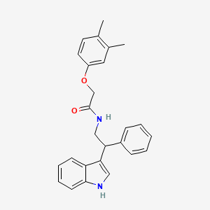 2-(3,4-dimethylphenoxy)-N-[2-(1H-indol-3-yl)-2-phenylethyl]acetamide