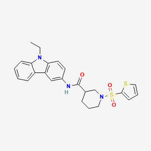 N-(9-ethyl-9H-carbazol-3-yl)-1-(thiophen-2-ylsulfonyl)piperidine-3-carboxamide