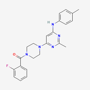 6-[4-(2-fluorobenzoyl)piperazin-1-yl]-2-methyl-N-(4-methylphenyl)pyrimidin-4-amine