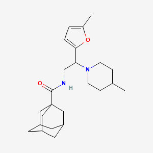 N-[2-(5-Methylfuran-2-YL)-2-(4-methylpiperidin-1-YL)ethyl]adamantane-1-carboxamide