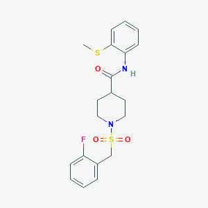 1-[(2-fluorobenzyl)sulfonyl]-N-[2-(methylsulfanyl)phenyl]piperidine-4-carboxamide