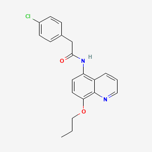 molecular formula C20H19ClN2O2 B11329855 2-(4-chlorophenyl)-N-(8-propoxyquinolin-5-yl)acetamide 