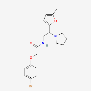 molecular formula C19H23BrN2O3 B11329859 2-(4-bromophenoxy)-N-[2-(5-methylfuran-2-yl)-2-(pyrrolidin-1-yl)ethyl]acetamide 