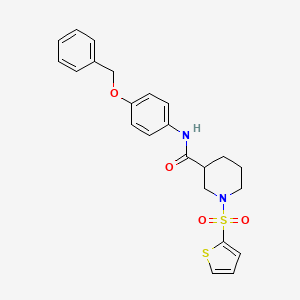 N-[4-(benzyloxy)phenyl]-1-(thiophen-2-ylsulfonyl)piperidine-3-carboxamide