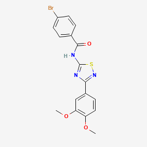 4-bromo-N-[3-(3,4-dimethoxyphenyl)-1,2,4-thiadiazol-5-yl]benzamide