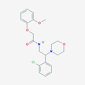 molecular formula C21H25ClN2O4 B11329896 N-[2-(2-chlorophenyl)-2-(morpholin-4-yl)ethyl]-2-(2-methoxyphenoxy)acetamide 