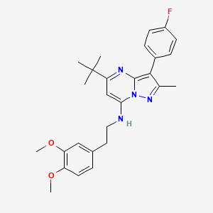 molecular formula C27H31FN4O2 B11329900 5-tert-butyl-N-[2-(3,4-dimethoxyphenyl)ethyl]-3-(4-fluorophenyl)-2-methylpyrazolo[1,5-a]pyrimidin-7-amine 